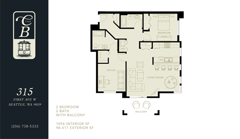 A floor plan for a property at 315 First Ave NW, Seattle.